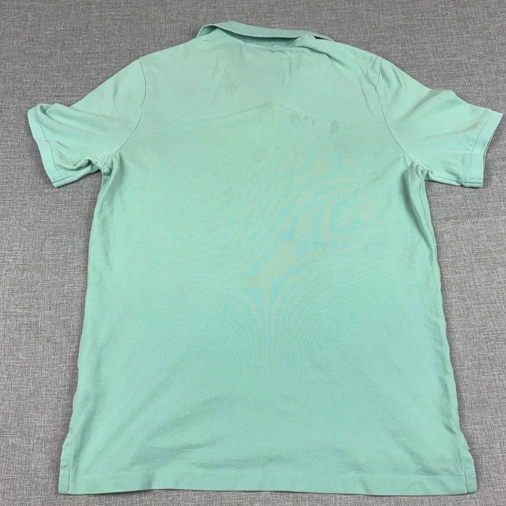 Polo Ralph Lauren Polo Shirt Mens Medium Green Classic Vintage Knit Short Sleeve